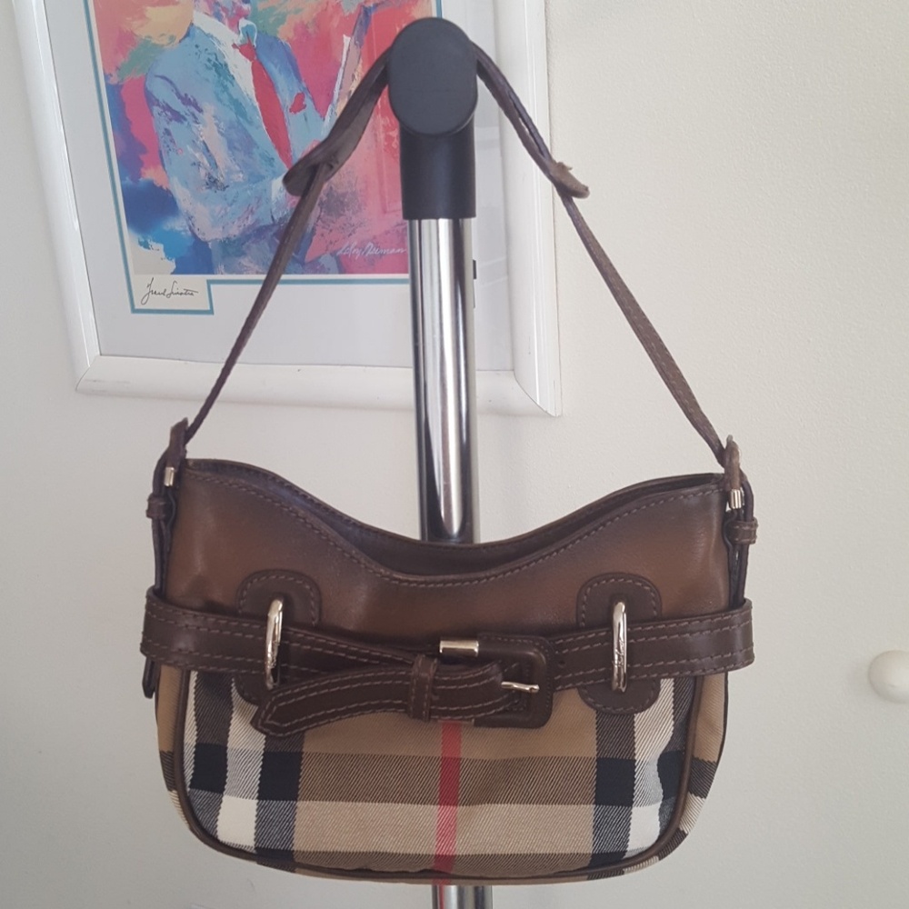 Authentic burberry purse handbag check bag